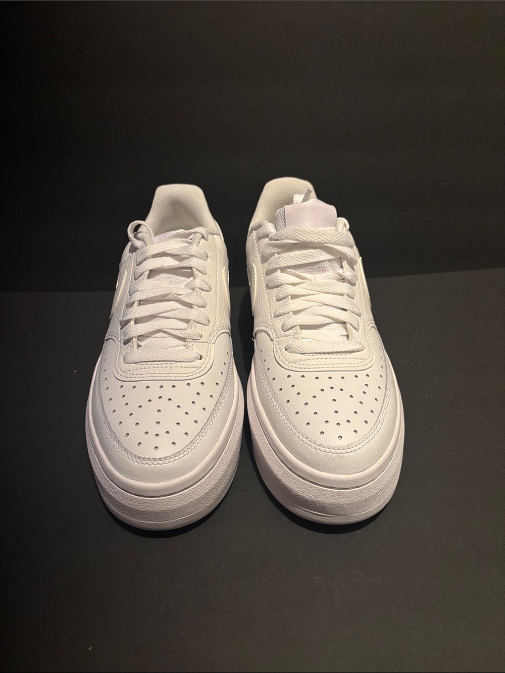 Nike Court Vision Alta Women White Low-Top Sneakers